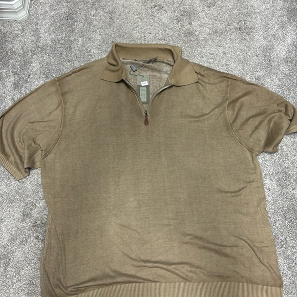 Raffi Linea Uomo - Sand Light Sweater Woven 1/4 Zip - XL/54 - NWT - Picture 1 of 5